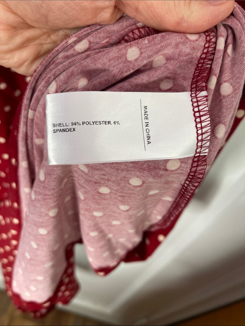 New Cider Dress XL Brick Red Polka Dots Bow Stretch Cap Sleeves V-neck Sexy NWT - Picture 5 of 14